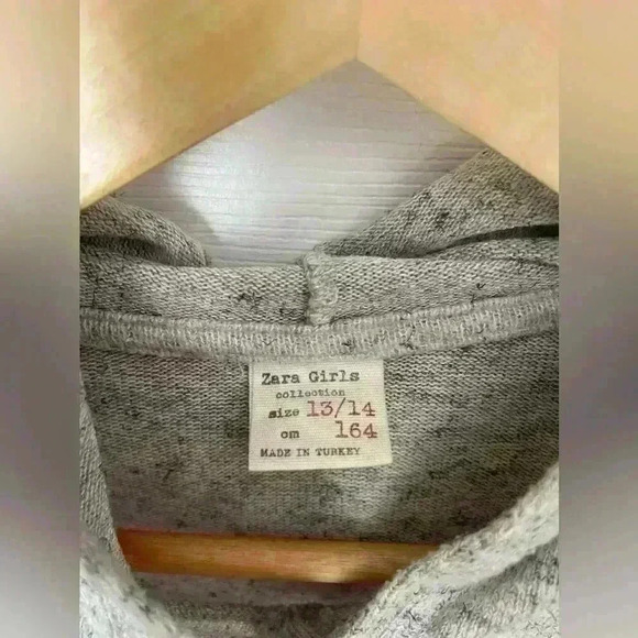 Zara girls pullover hooded sweater size 13/14 - Picture 3 of 4